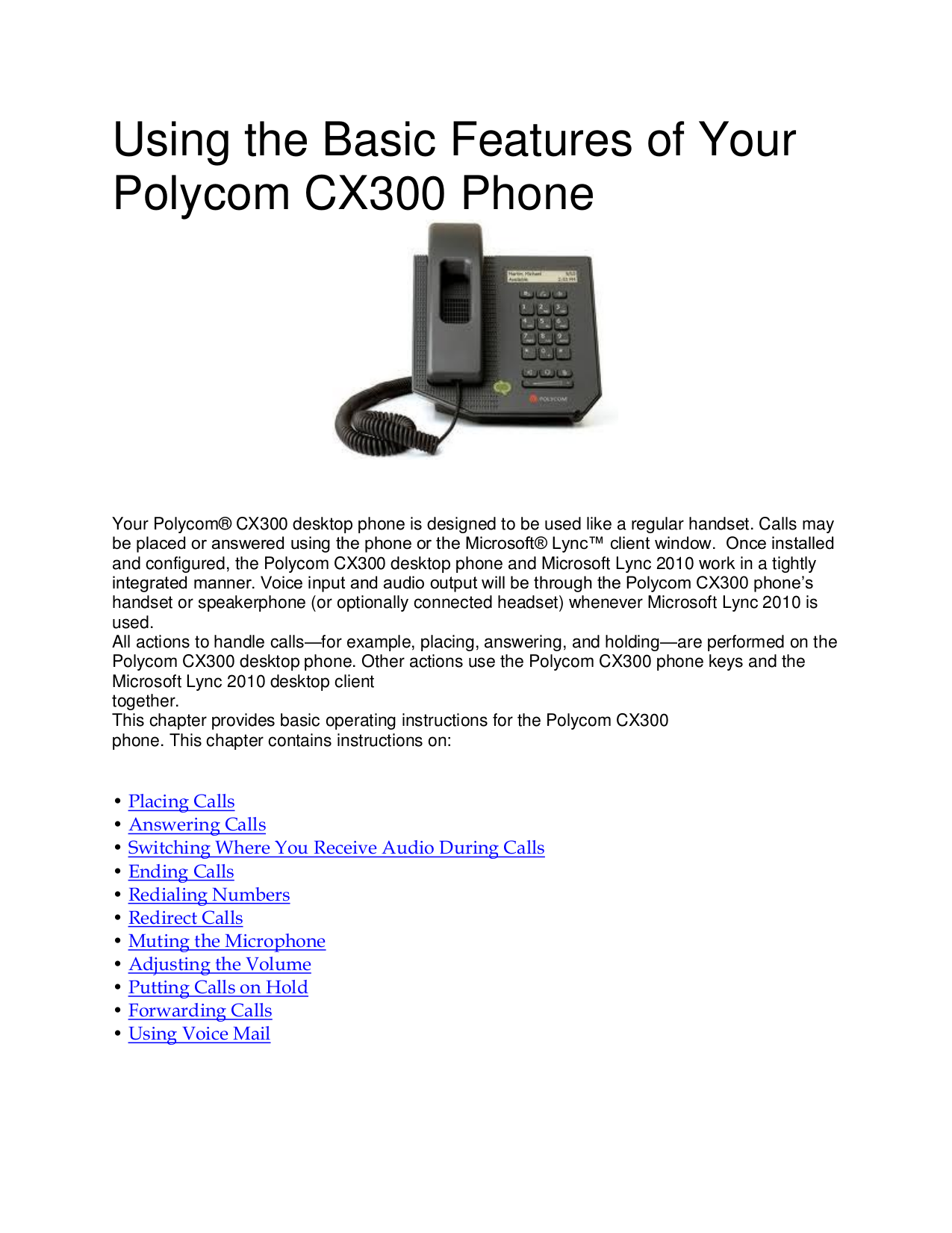 Download free pdf for CX300 Telephone manual